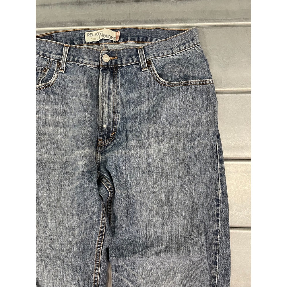 Levis 559 Jeans Mens 34x30 Blue Medium Wash Relaxed Straight Fit 100% Cotton - Picture 4 of 16